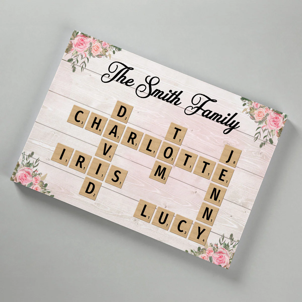 Family Crossword Puzzle Art Personalized Canvas Prints, Gift For Mom, Grandma - Image 8