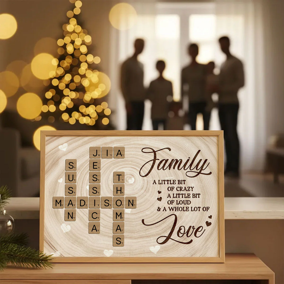 Family Crossword Wall Art A Whole Lot Of Love - Personalized Poster - Sentimental Gift for Loved Ones - Image 7