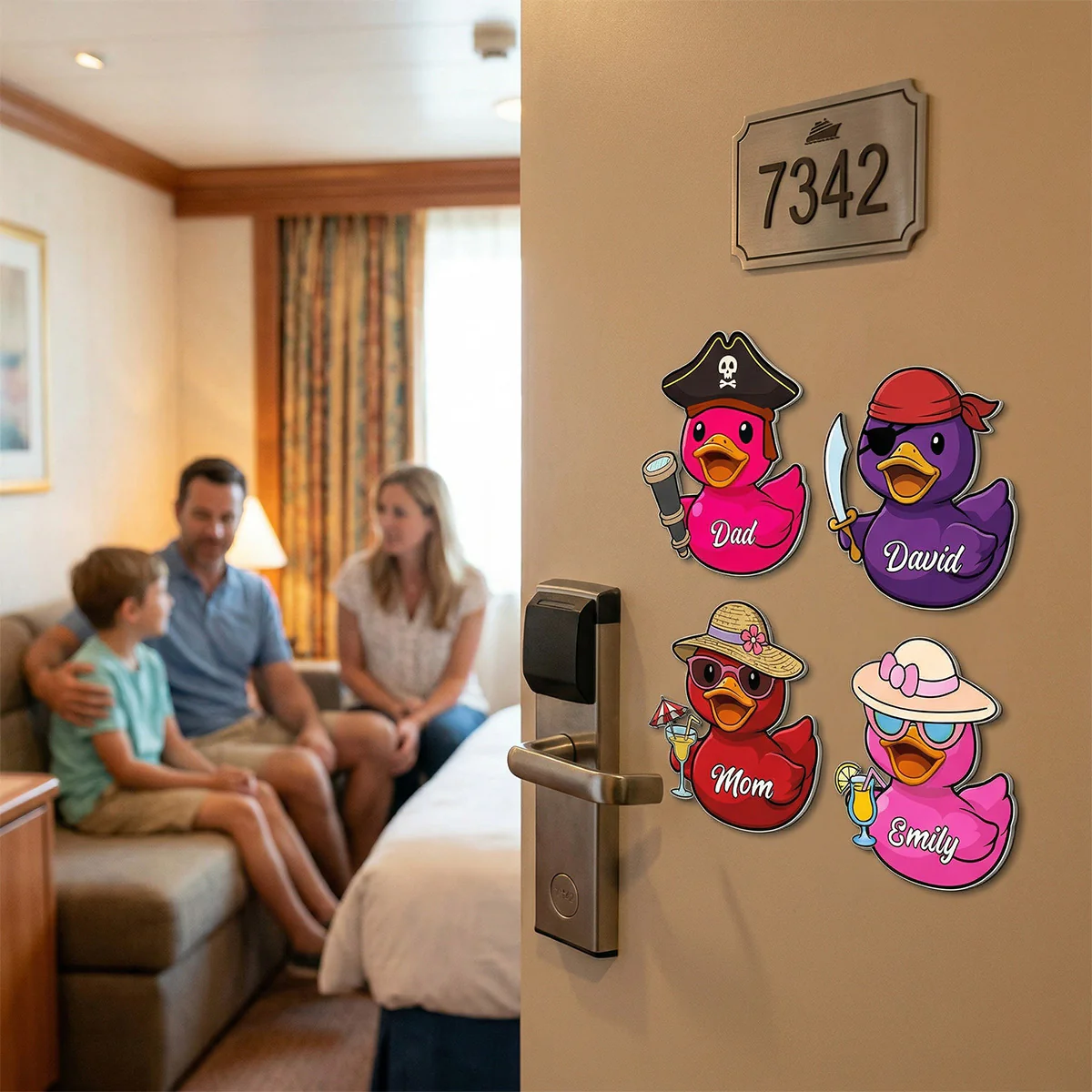 Family Cruise Duck Custom Name - Personalized Cruise Ship Door Magnet - Cruise Trip Decoration - Image 6