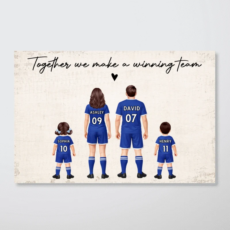Family Dream Team Football - Personalised Poster - Gift For Football Mum, Dad - Image 10