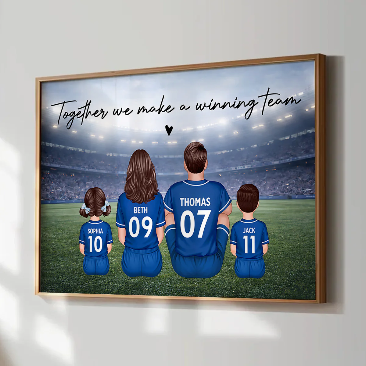 Family Dream Team Football Sitting - Personalised Poster - Gift For Football Mum, Dad - Image 6