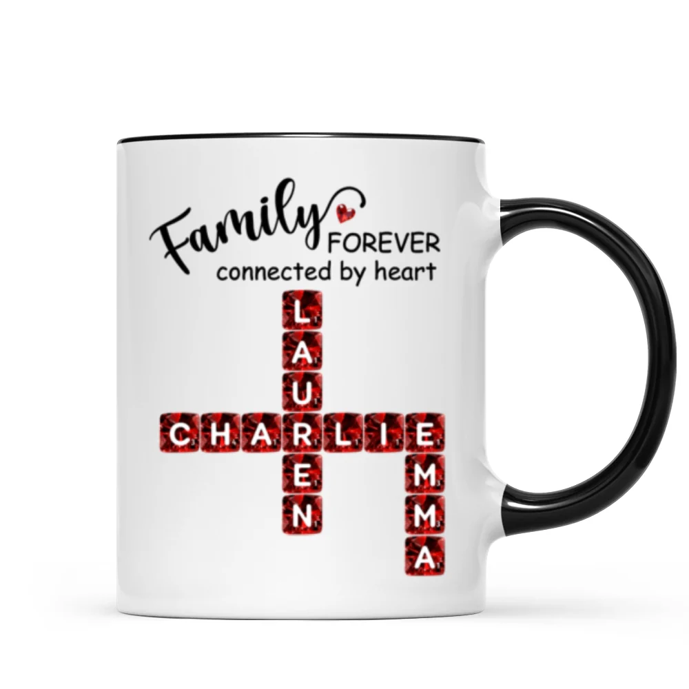 Family Forever Connected by Heart 3D Crystal Crossword - Personalized Mug - Sentimental Gift for for Loved Ones - Image 14