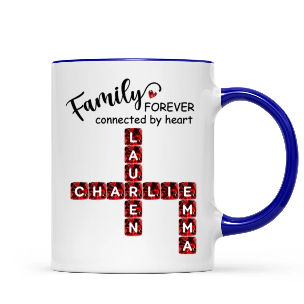 Family Forever Connected by Heart 3D Crystal Crossword - Personalized Mug - Sentimental Gift for for Loved Ones - Image 15