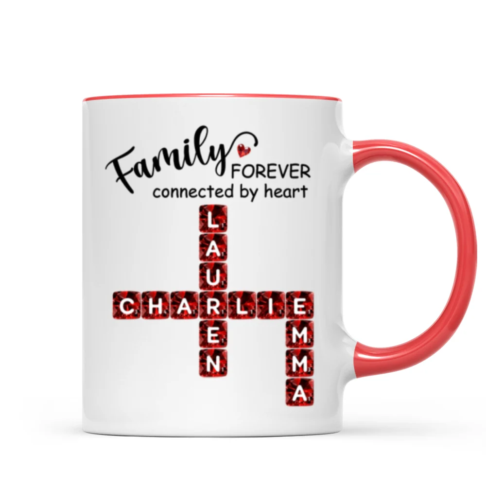 Family Forever Connected by Heart 3D Crystal Crossword - Personalized Mug - Sentimental Gift for for Loved Ones - Image 16