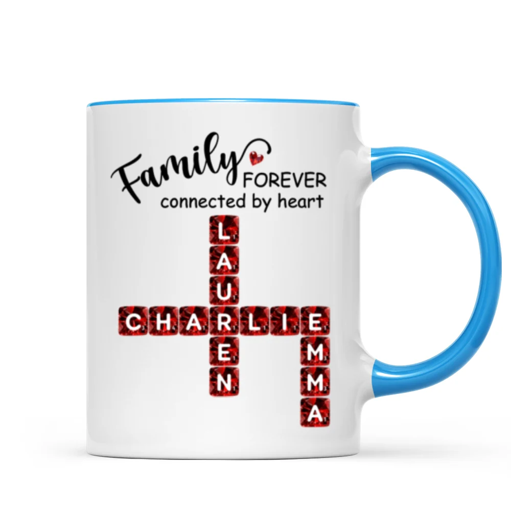 Family Forever Connected by Heart 3D Crystal Crossword - Personalized Mug - Sentimental Gift for for Loved Ones - Image 17