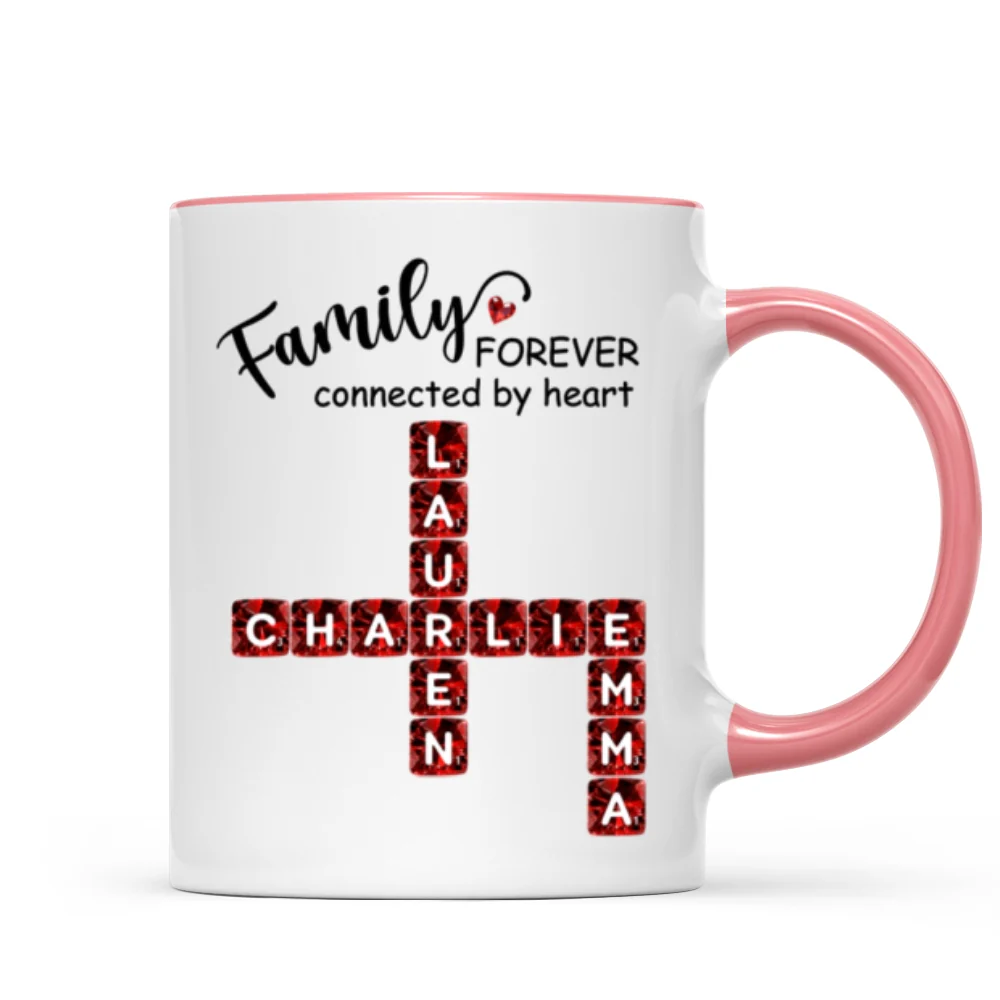 Family Forever Connected by Heart 3D Crystal Crossword - Personalized Mug - Sentimental Gift for for Loved Ones - Image 18