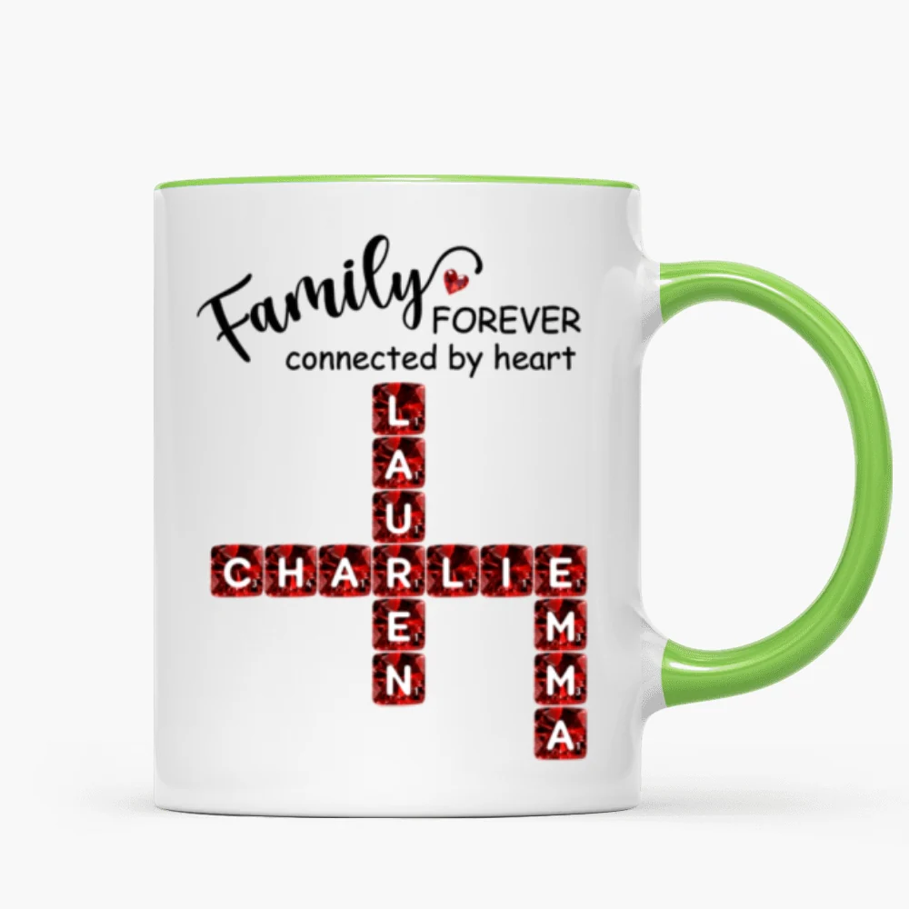 Family Forever Connected by Heart 3D Crystal Crossword - Personalized Mug - Sentimental Gift for for Loved Ones - Image 19