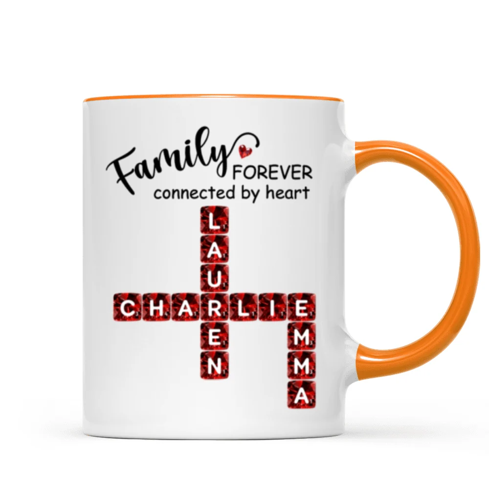 Family Forever Connected by Heart 3D Crystal Crossword - Personalized Mug - Sentimental Gift for for Loved Ones - Image 20