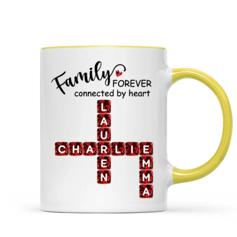 Family Forever Connected by Heart 3D Crystal Crossword - Personalized Mug - Sentimental Gift for for Loved Ones - Image 21