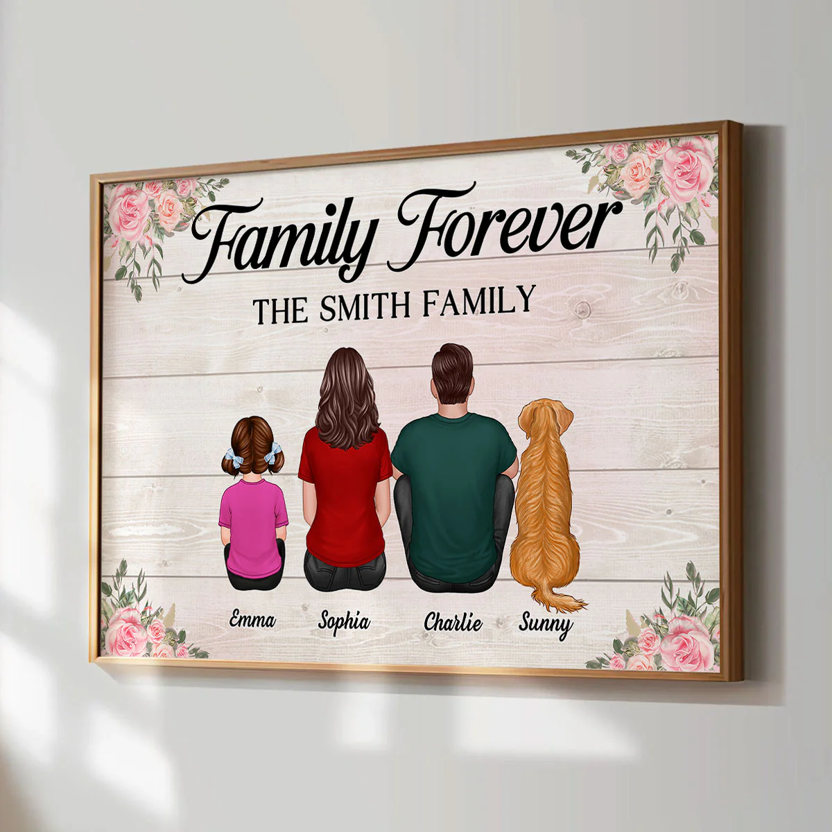Family Forever Floral Personalized Poster, Gift For Mom - Image 4