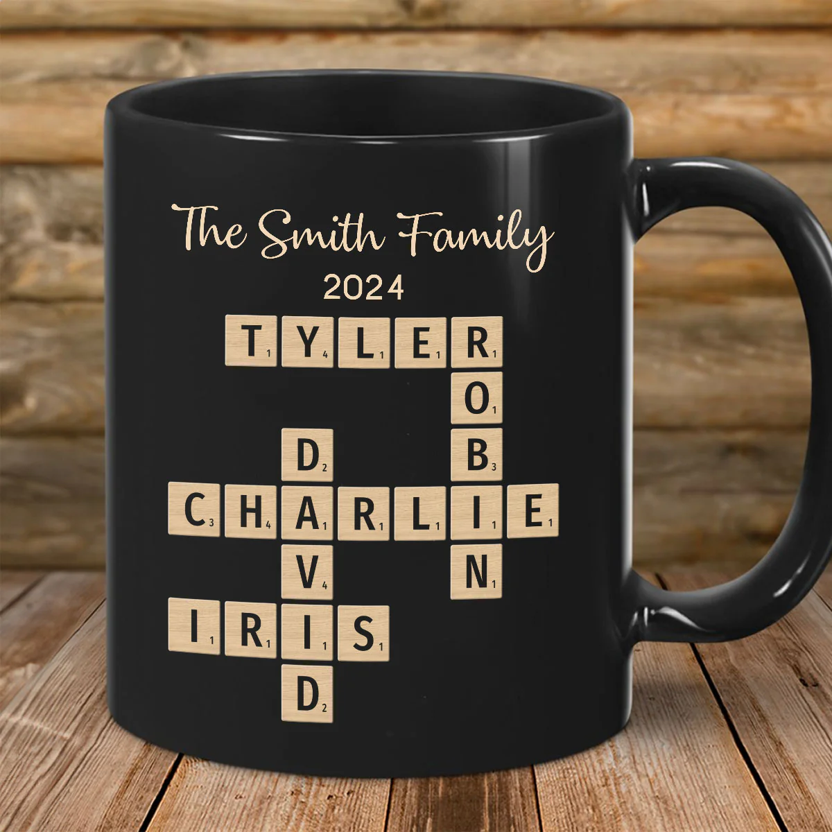 Family Forever Linked Together Crossword Puzzle Art Personalized Mug, Gift For Brothers, Sisters, Siblings, Family - Image 8
