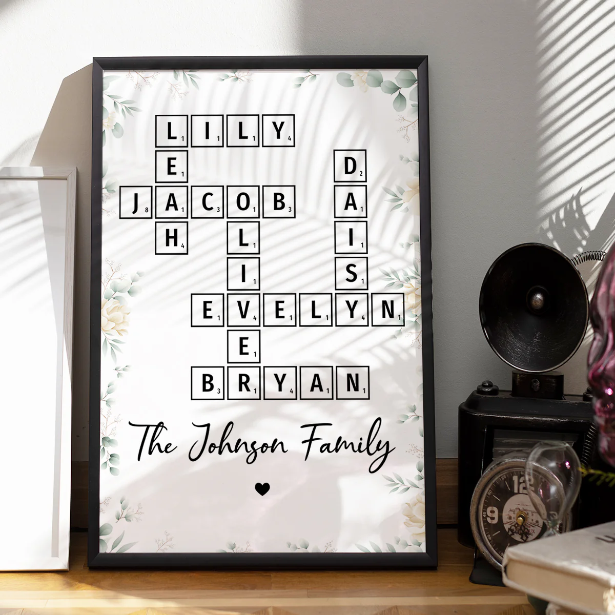 Family Crossword Art - Created In A Moment, Treasured Forever Personalized Poster - Image 5