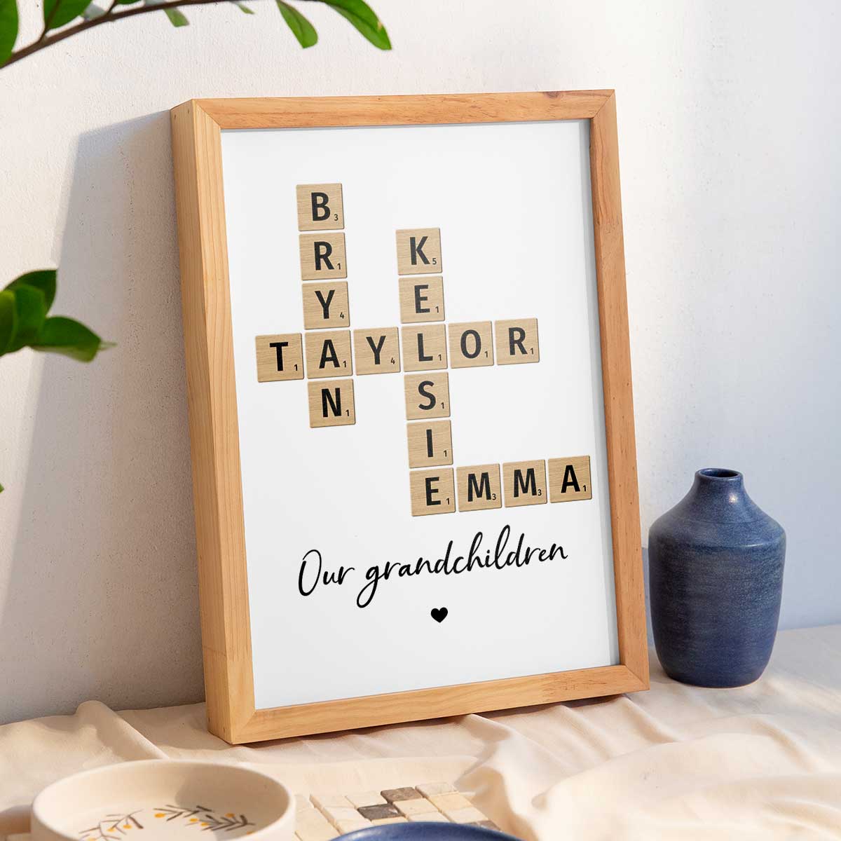 Our Grandkids Crossword Puzzle Art - Created In A Moment, Treasured Forever Personalized Poster - Image 5