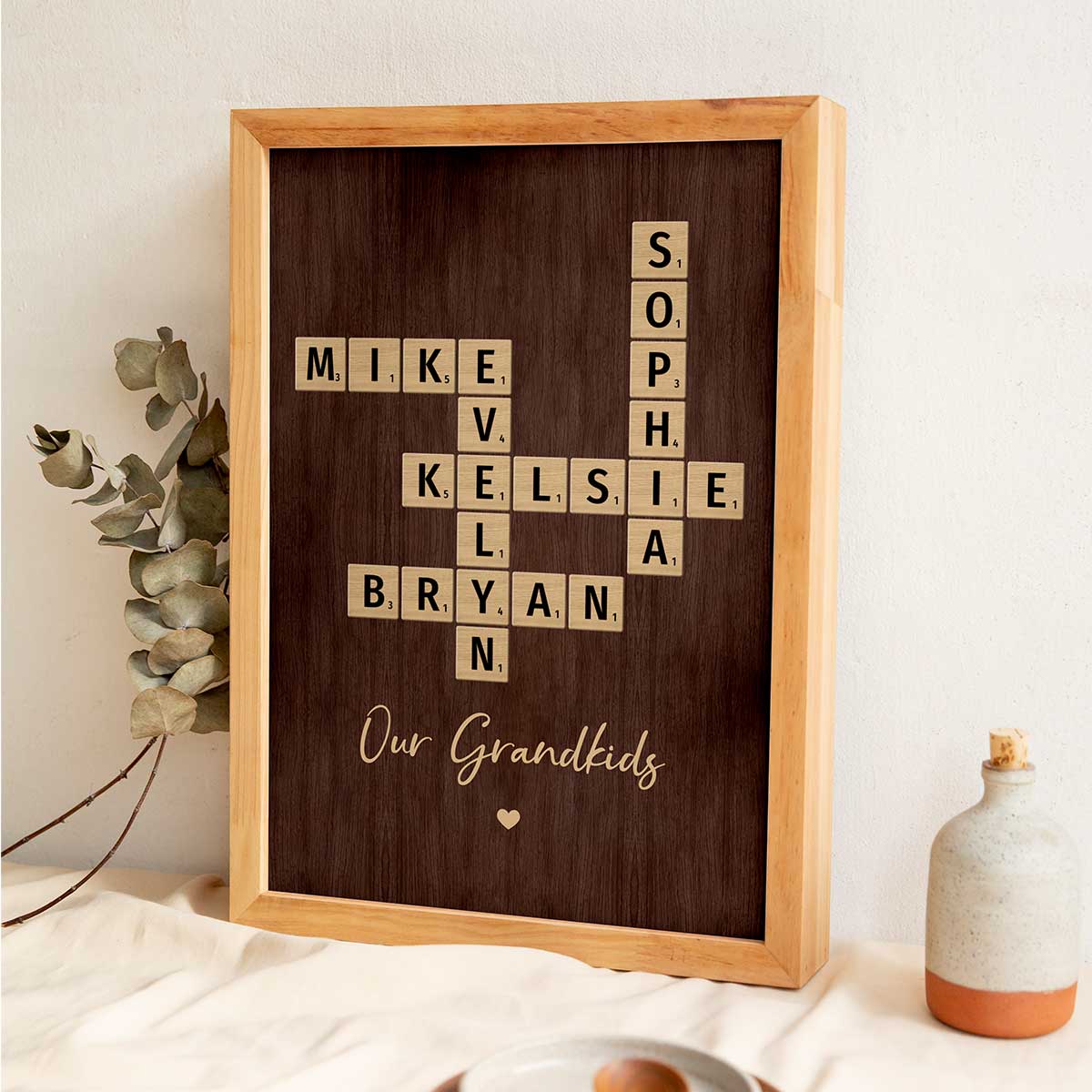 Our Grandkids Crossword Puzzle Art - Created In A Moment, Treasured Forever Personalized Poster - Image 9