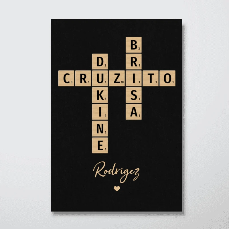Arte de Crucigrama Familiar - Creado en un Momento, Atesorado para Siempre Póster Personalizado - Image 10
