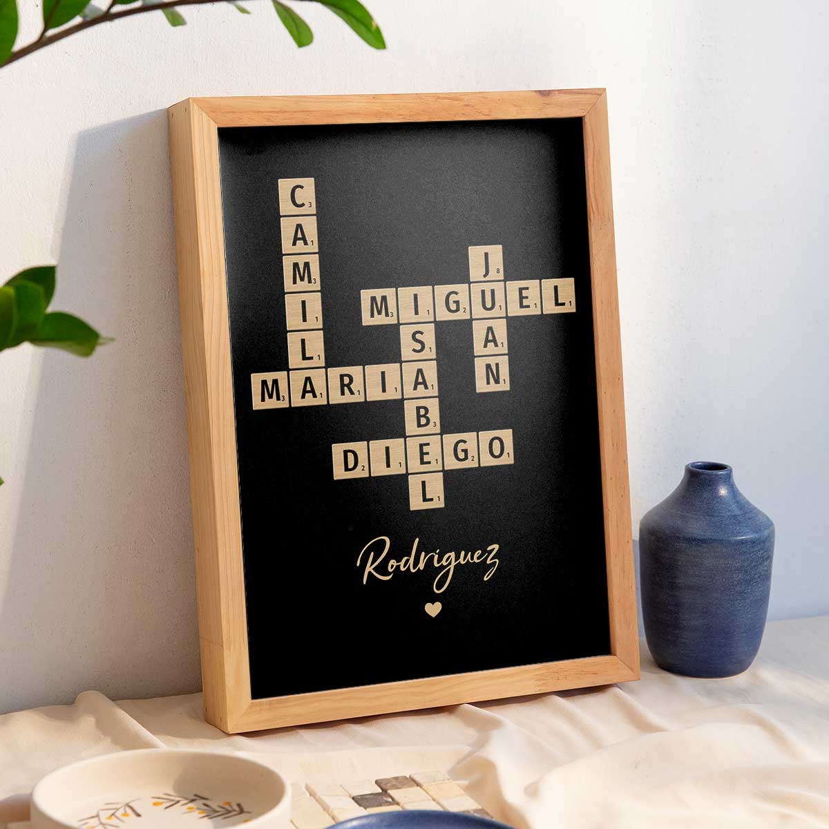 Arte de Crucigrama Familiar - Creado en un Momento, Atesorado para Siempre Póster Personalizado - Image 4