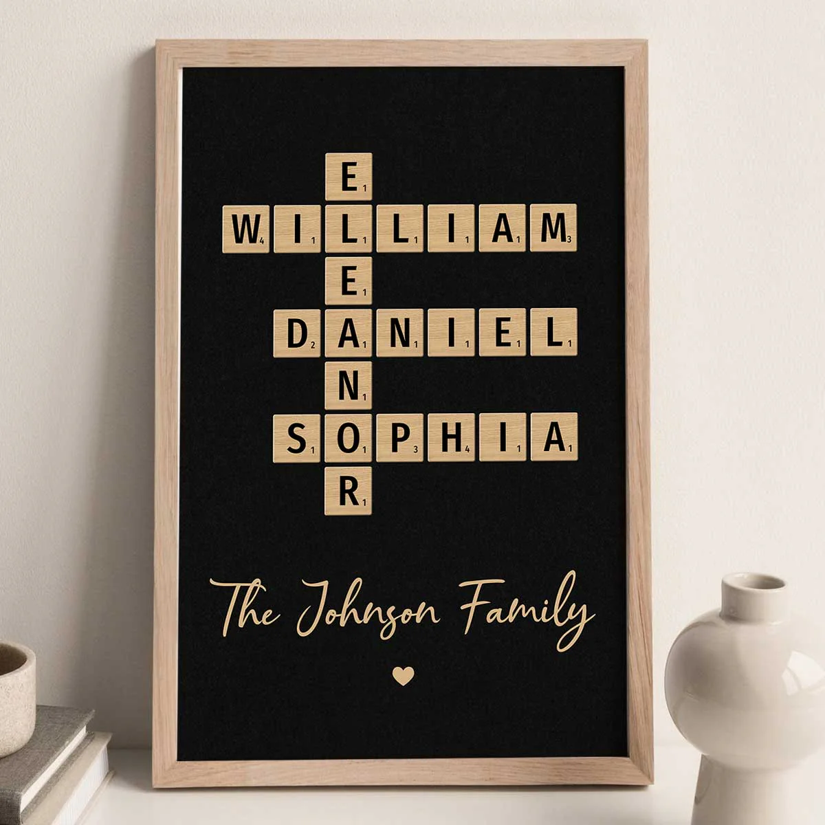 Family Crossword Art - Created In A Moment, Treasured Forever - Personalized Poster - Image 6