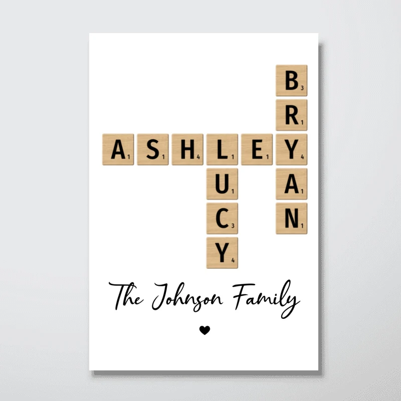 [FREE DELIVERY - Limited Time Offer] Unique Family Home Decor Make Your Own Crossword Puzzle Personalized Poster - Image 13