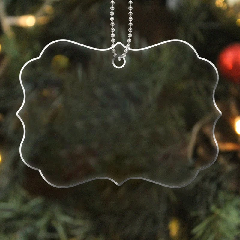 Family In Snow Pajamas Sitting Personalized Acrylic Ornament - Image 5