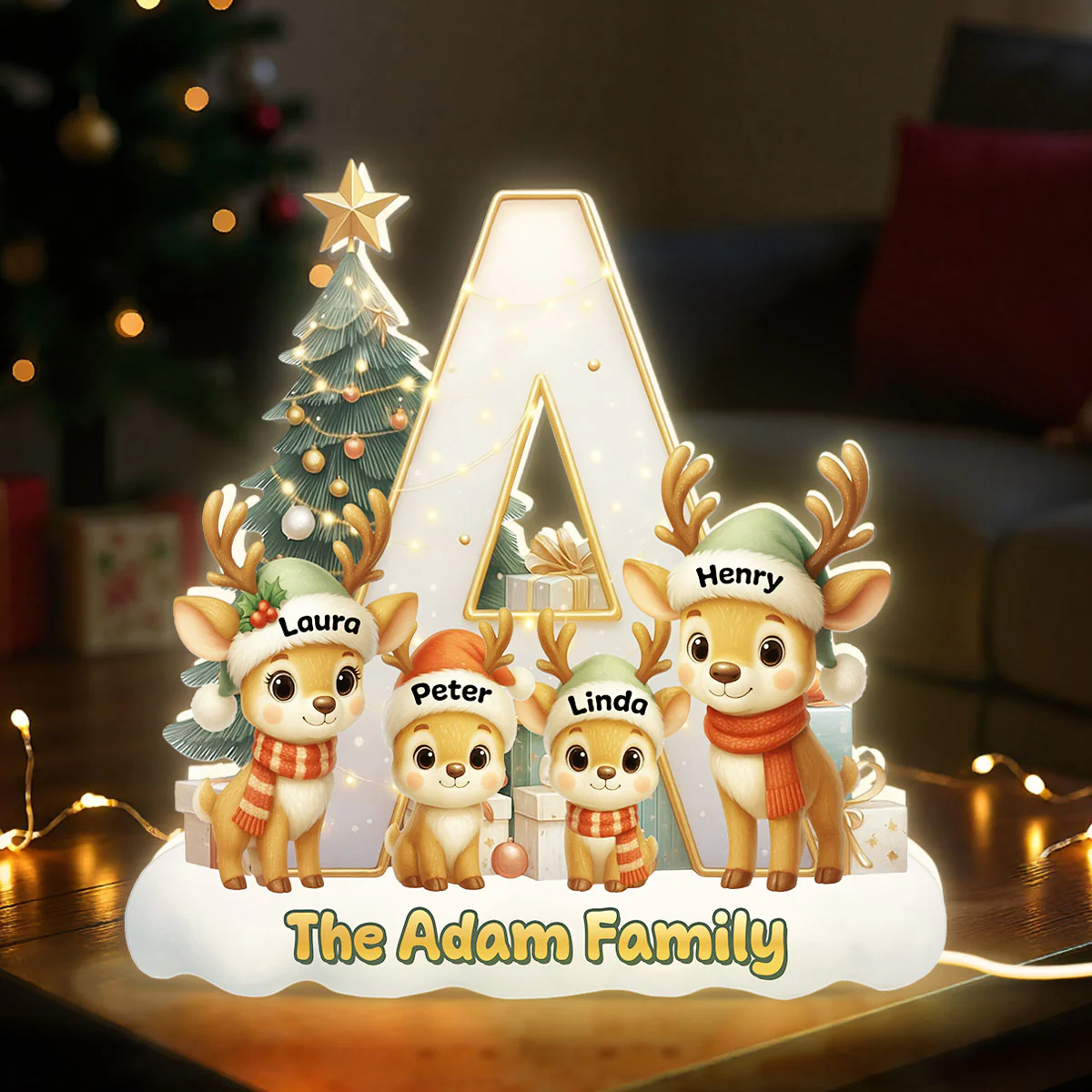 Family Initial Letter - Personalized Light Box - Heartwarming Christmas Decor, Gift for Family, Wife, Husband - Image 5