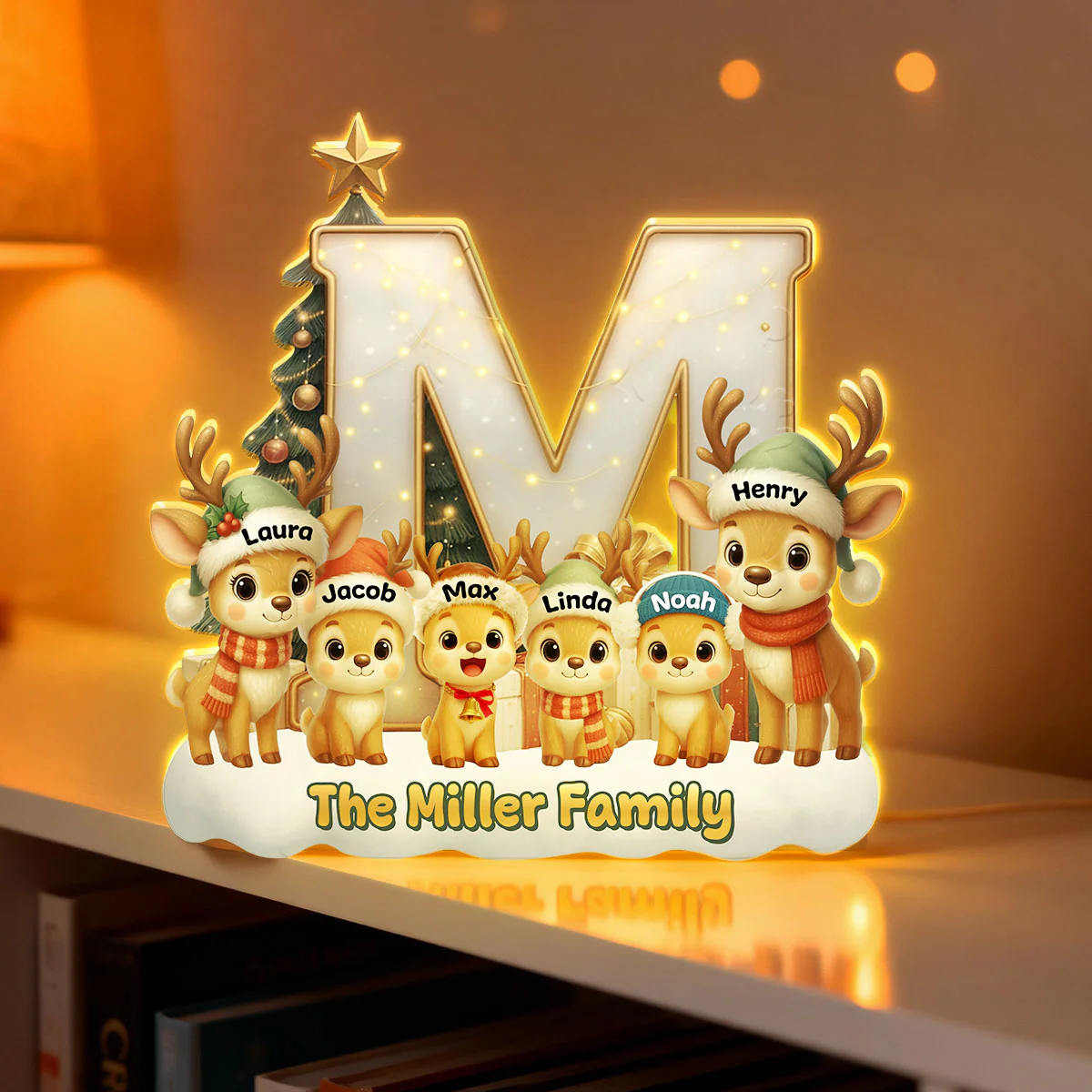 Family Initial Letter - Personalized Light Box - Heartwarming Christmas Decor, Gift for Family, Wife, Husband - Image 6