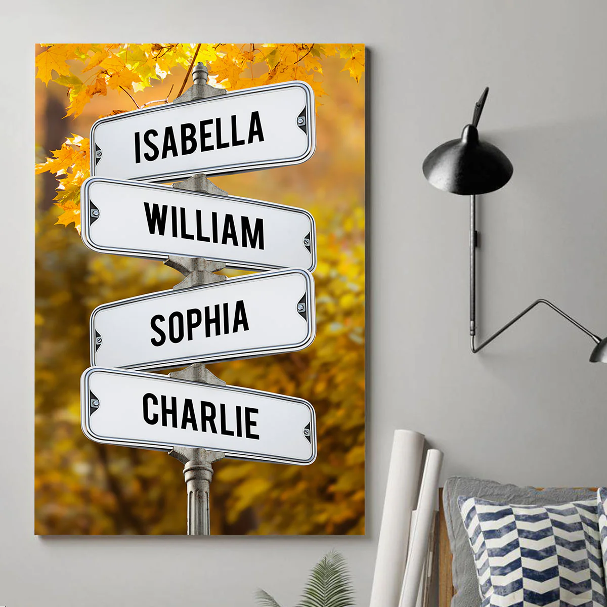 Family Intersection Sign Name Personalized Poster - Image 2