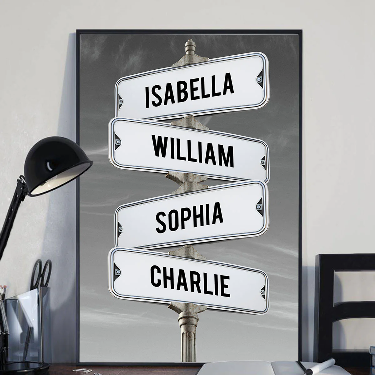 Family Intersection Sign Name Personalized Poster - Image 3