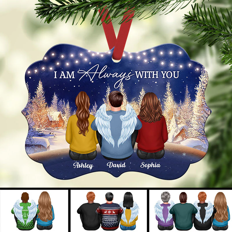 Family Memorial Night Sky Personalized Christmas Ornament - Image 2