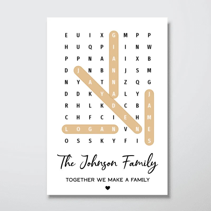 Family Name Word Search Puzzle Created In A Moment, Treasured Forever - Personalized Poster - Image 13
