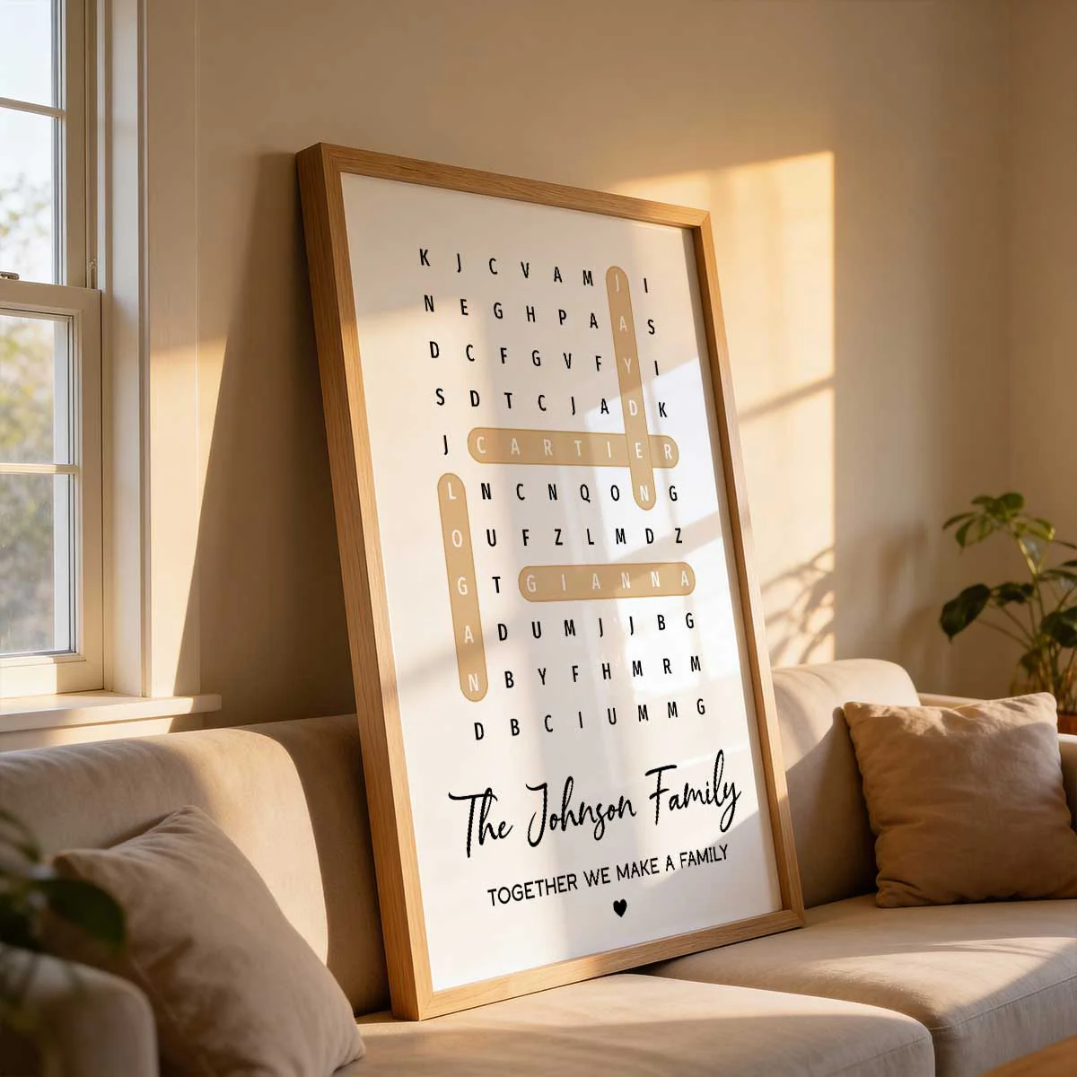 Family Name Word Search Puzzle Created In A Moment, Treasured Forever - Personalized Poster - Image 2