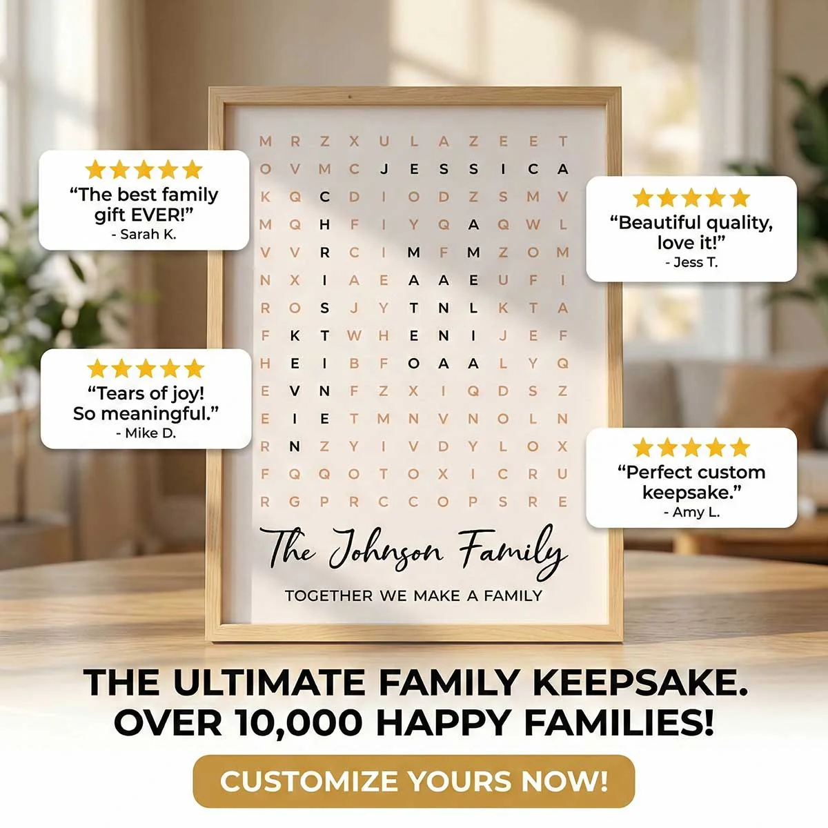 Family Name Word Search Puzzle Created In A Moment, Treasured Forever - Personalized Poster - Image 5
