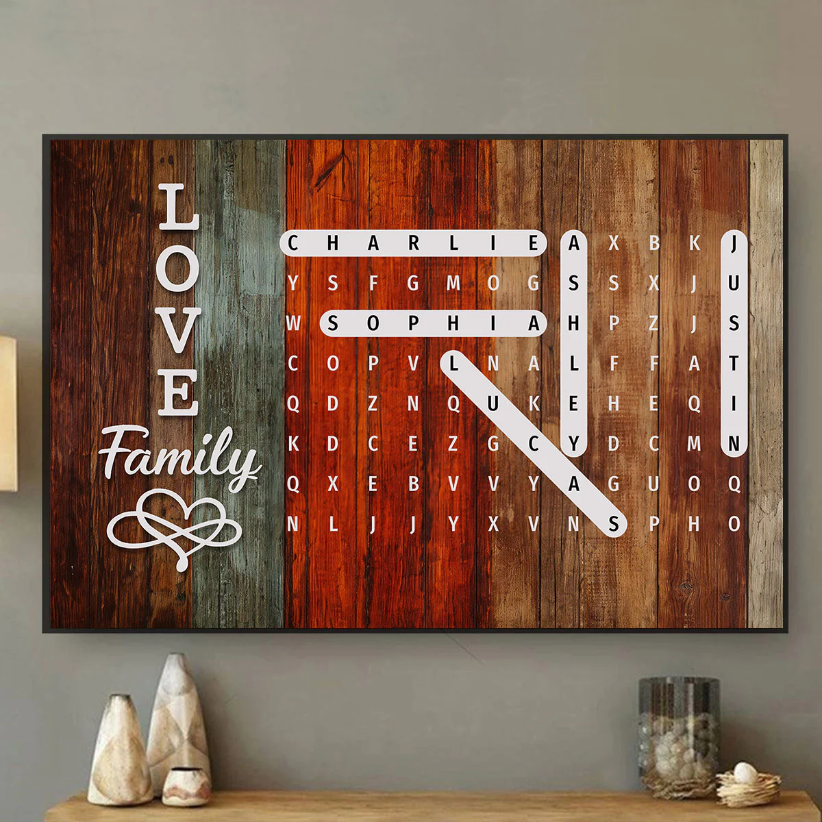Family Name World Search Puzzle - Personalized Poster - Mother's Day Gift, Gift For Mom - Image 6