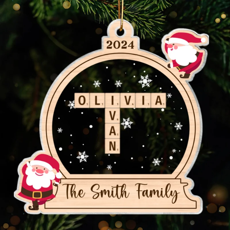 Family Personalized Crossword Ornament, Family Names Puzzle Keepsake, Christmas Tree Decoration, Christmas Gift for Loved Ones - Image 7