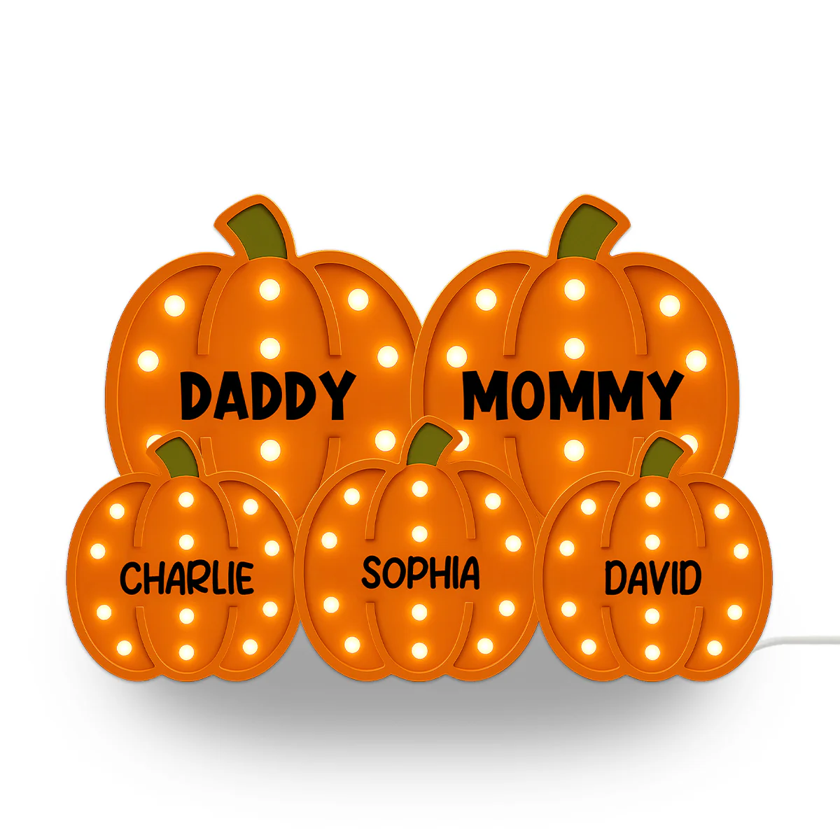 3D Effect Family Pumpkin Patch Marquee Pattern Texture - Personalized Light Box - Cozy Fall Vibe Home Decoration - Image 5