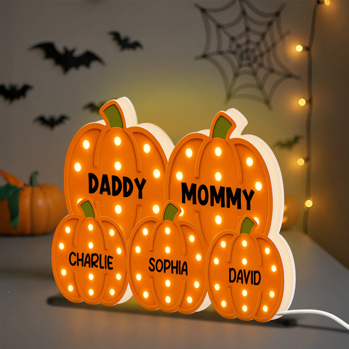 3D Effect Family Pumpkin Patch Marquee Pattern Texture - Personalized Light Box - Cozy Fall Vibe Home Decoration - Image 7