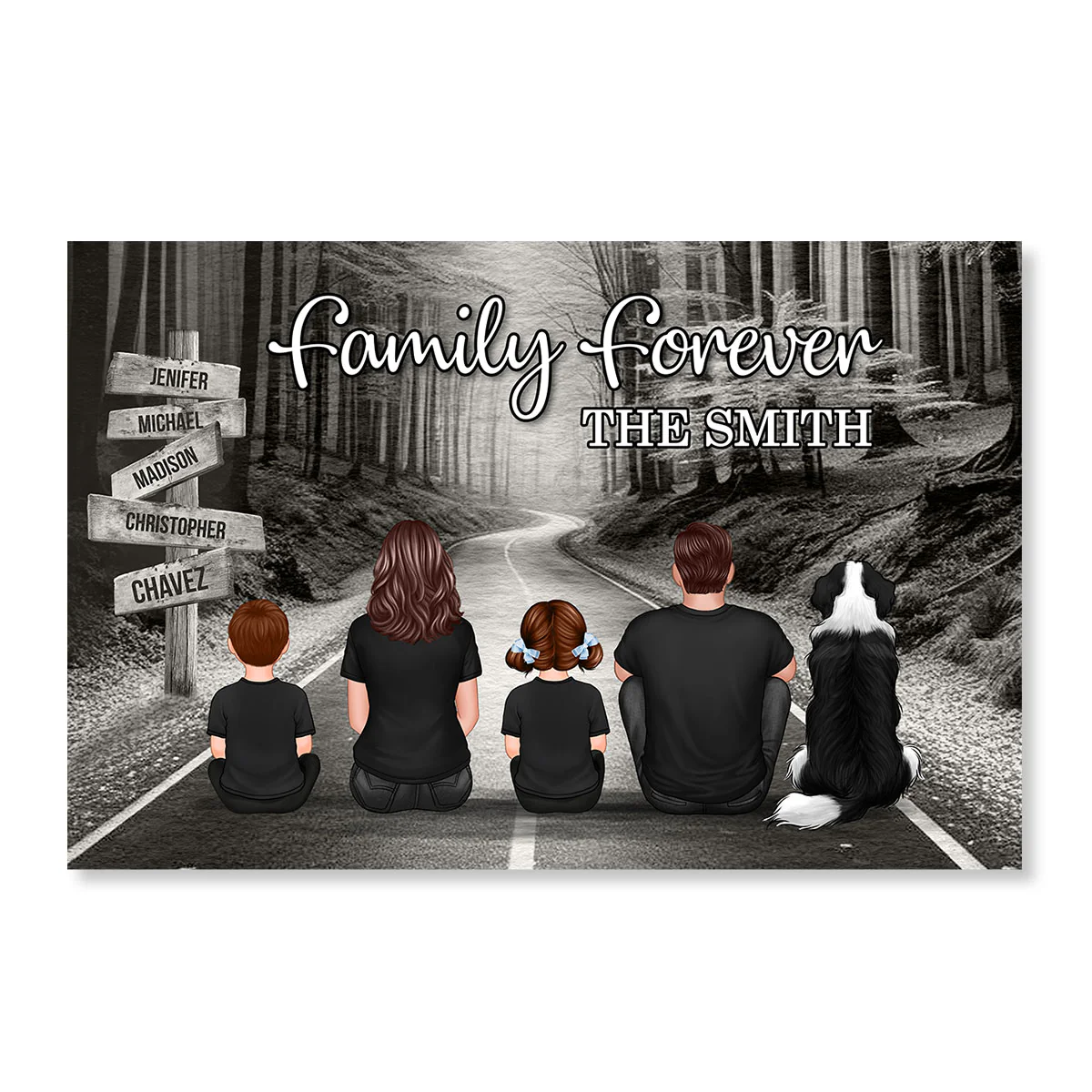 Family Road Personalized Poster, Gift, Father's Day Gift