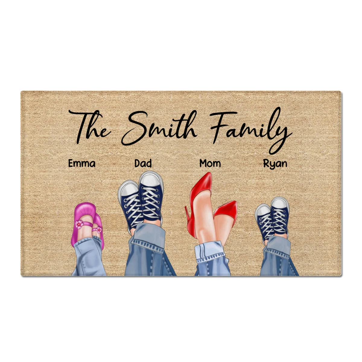 Family Shoes Housewarming Personalized Doormat - Image 6