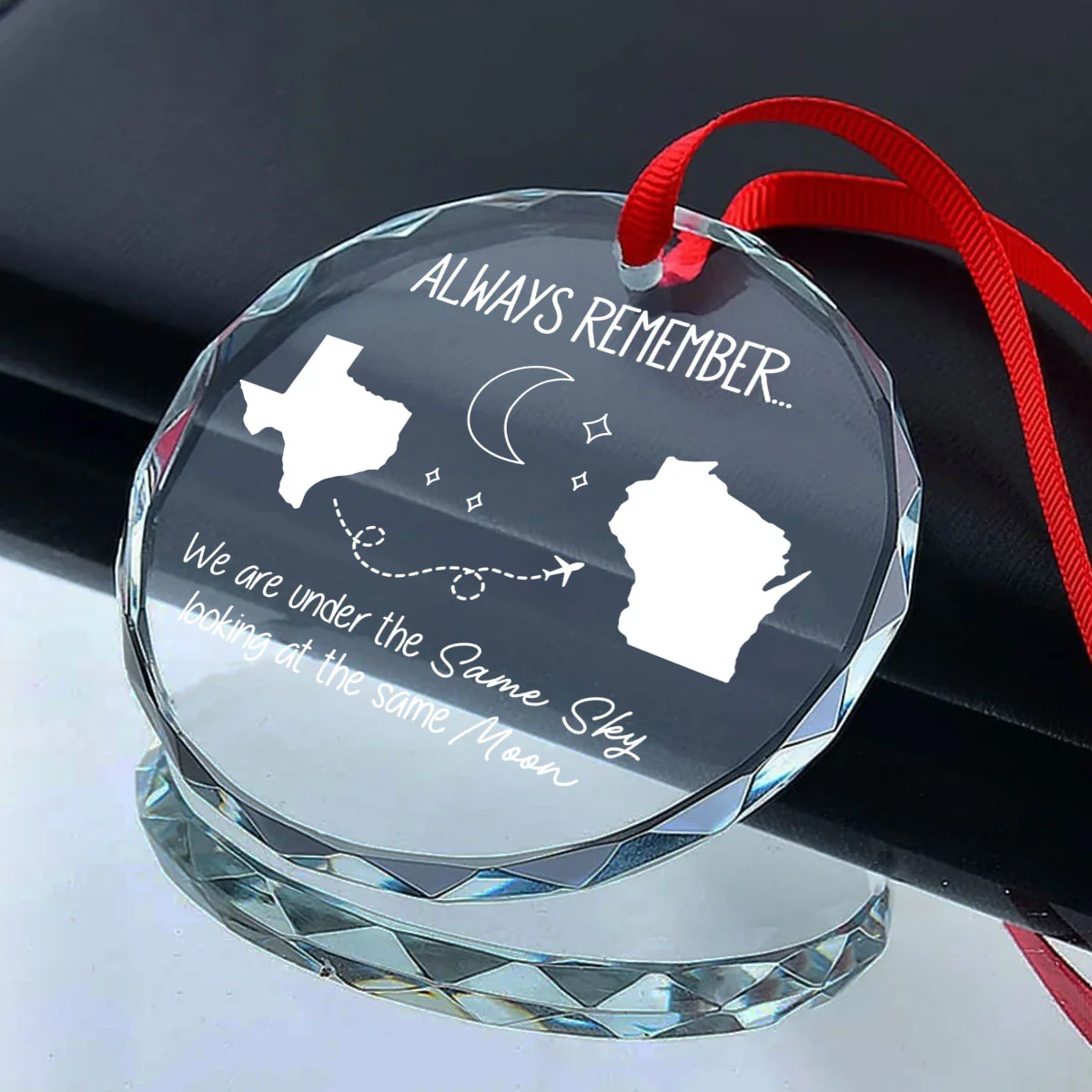 Family Siblings Sisters Besties Long Distance Personalized Glass Ornament, Christmas Gift - Image 7