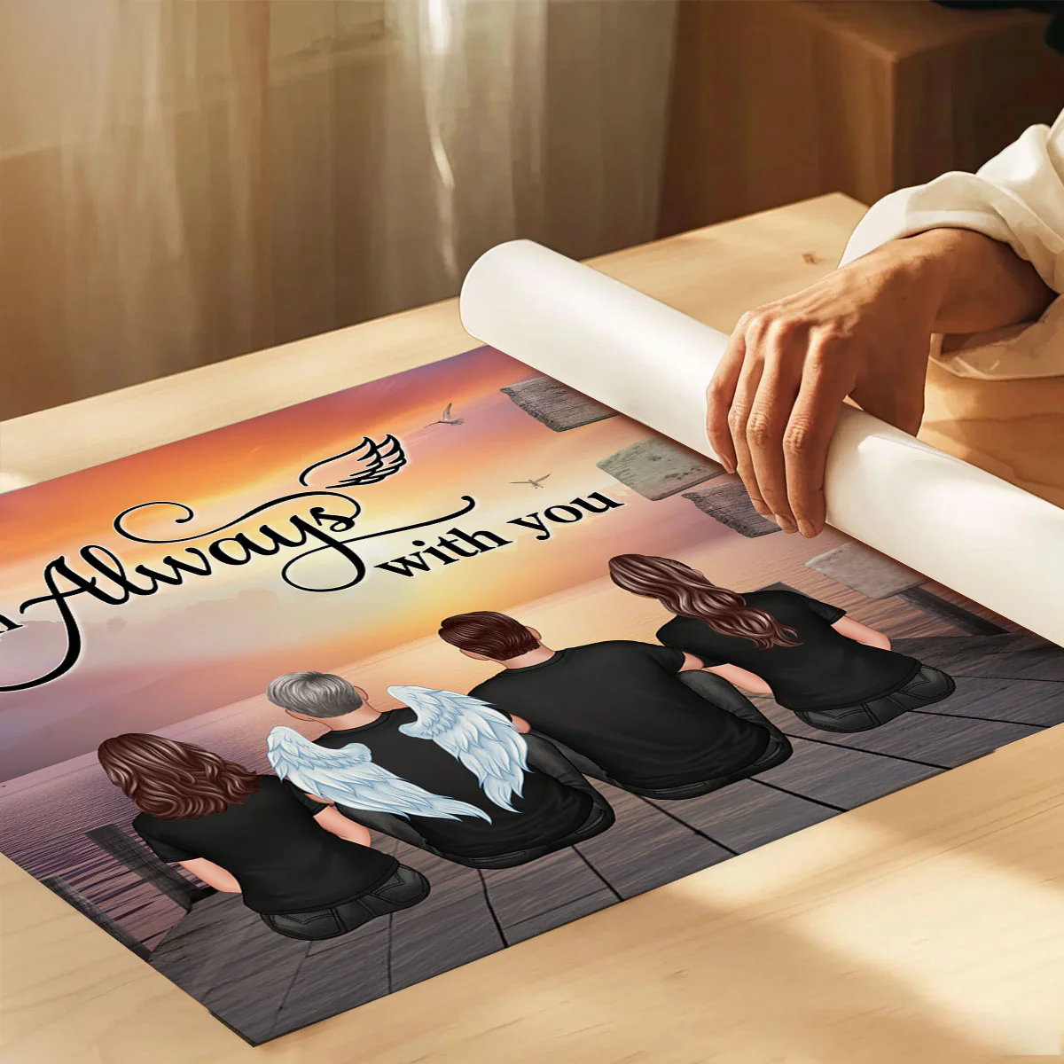 Family Sign Posts I Am Always With You Memorial Personalized Poster, Sympathy Gift, Remembrance Gift - Image 4
