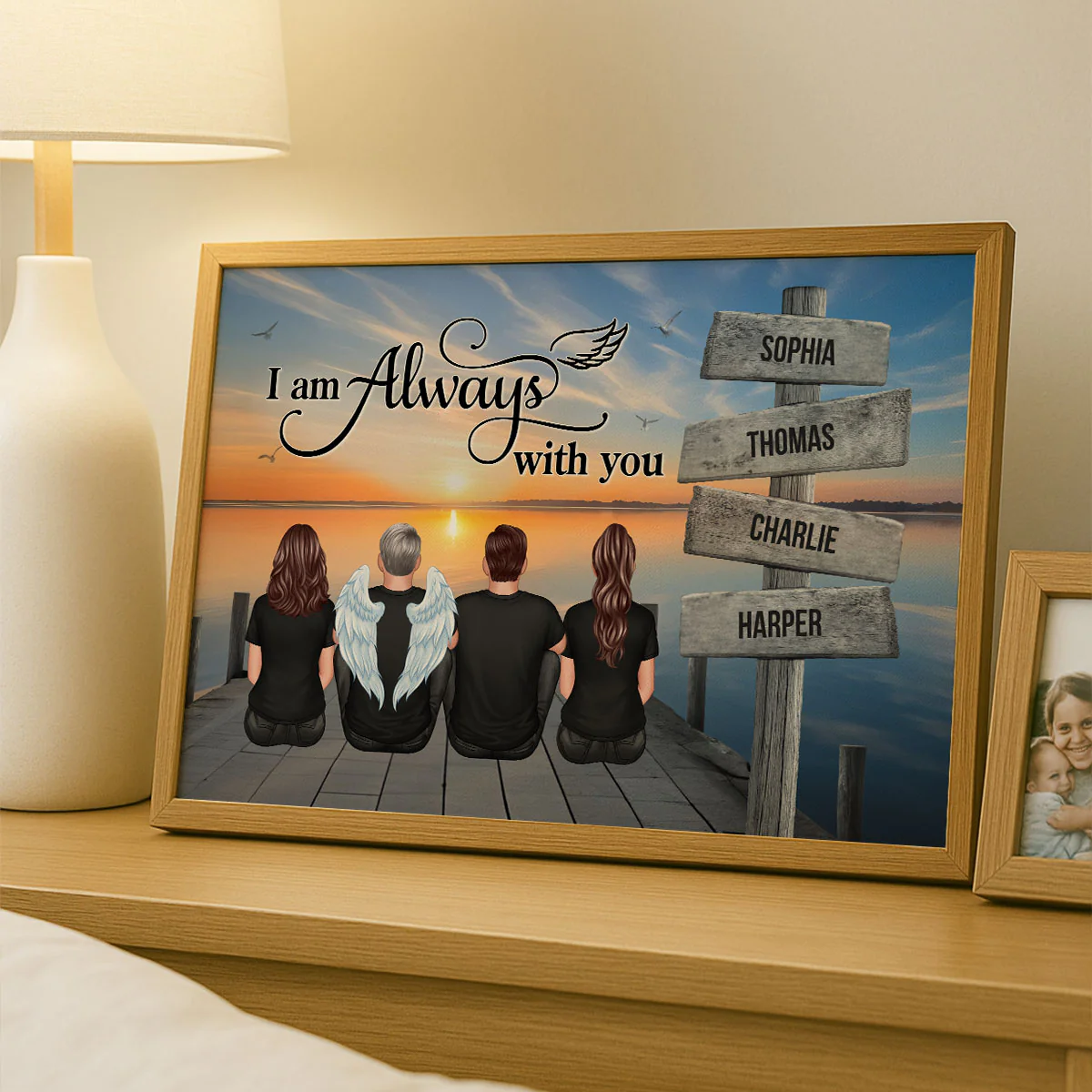 Family Sign Posts I Am Always With You Memorial Personalized Poster, Sympathy Gift, Remembrance Gift - Image 6