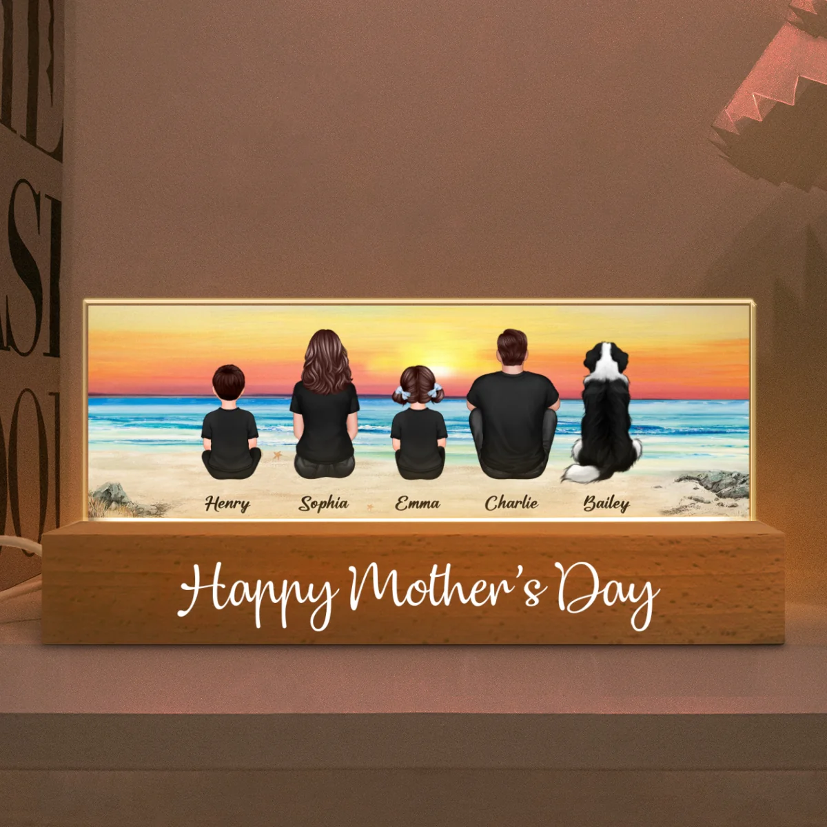 Together Forever Family – Personalized Acrylic Block LED Night Light – Heartfelt Home Decor Gift - Image 9