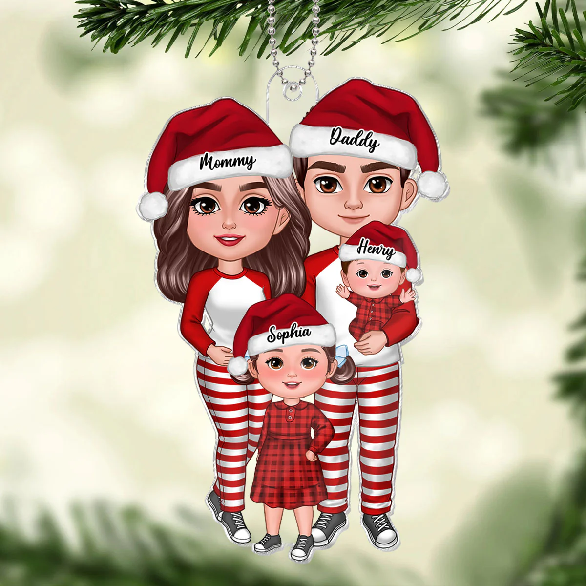 Family Standing Personalized Acrylic Ornament, Christmas Gift for Husband, Daughter, Son - Image 3