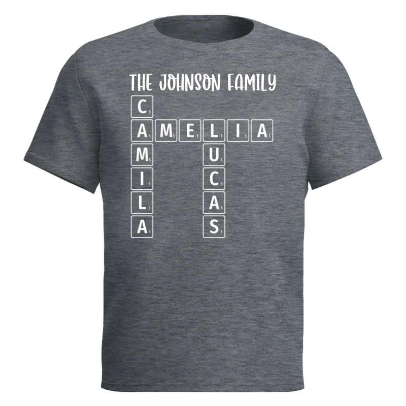 Family Tee Crossword Art Puzzle Personalized Shirt - Image 16