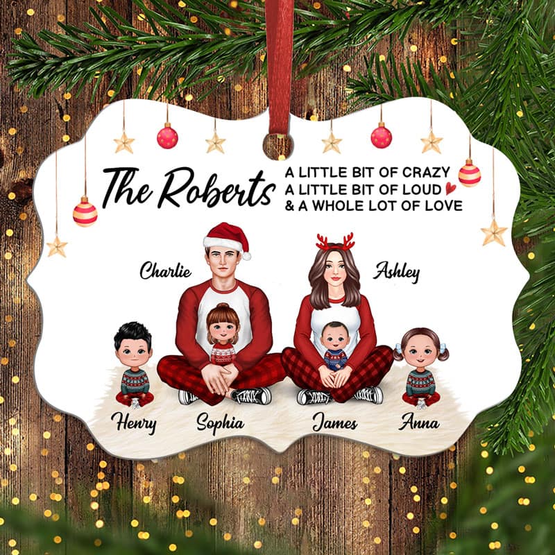 Family This Is Us Front View In House Pretty Personalized Christmas Ornament - Image 2