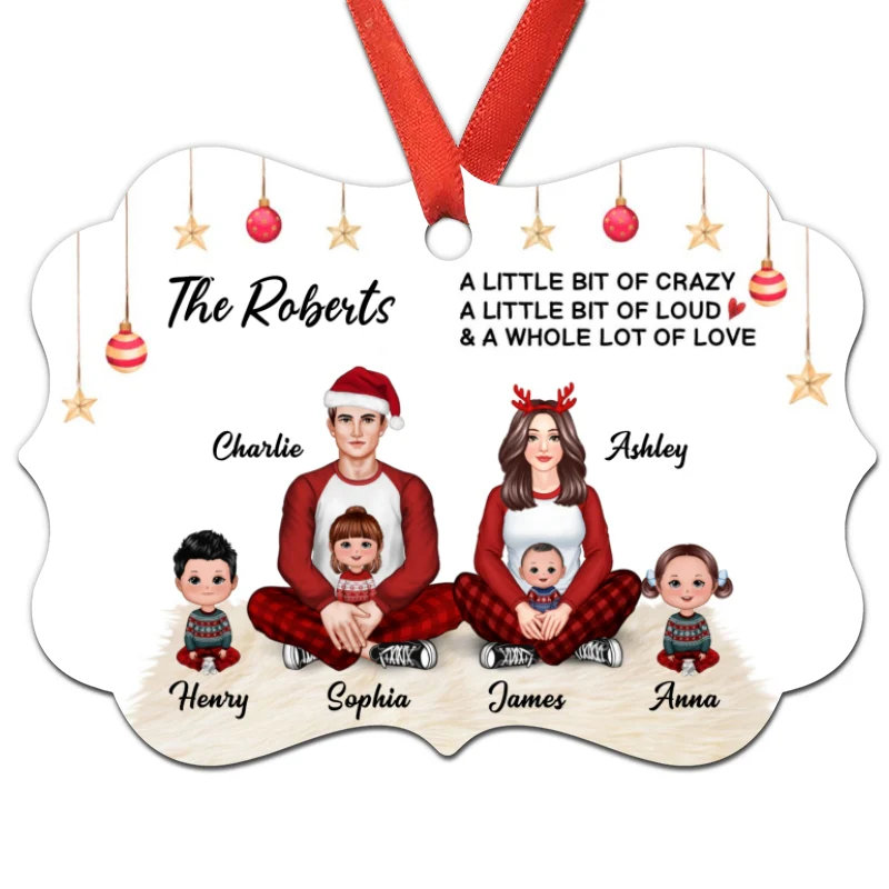 Family This Is Us Front View In House Pretty Personalized Christmas Ornament - Image 3