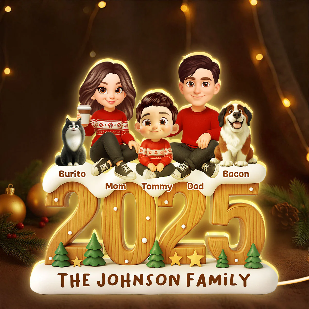 Family Togetherness 2025 - Personalized Light Box - Heartwarming Festive Christmas Decor - Image 5