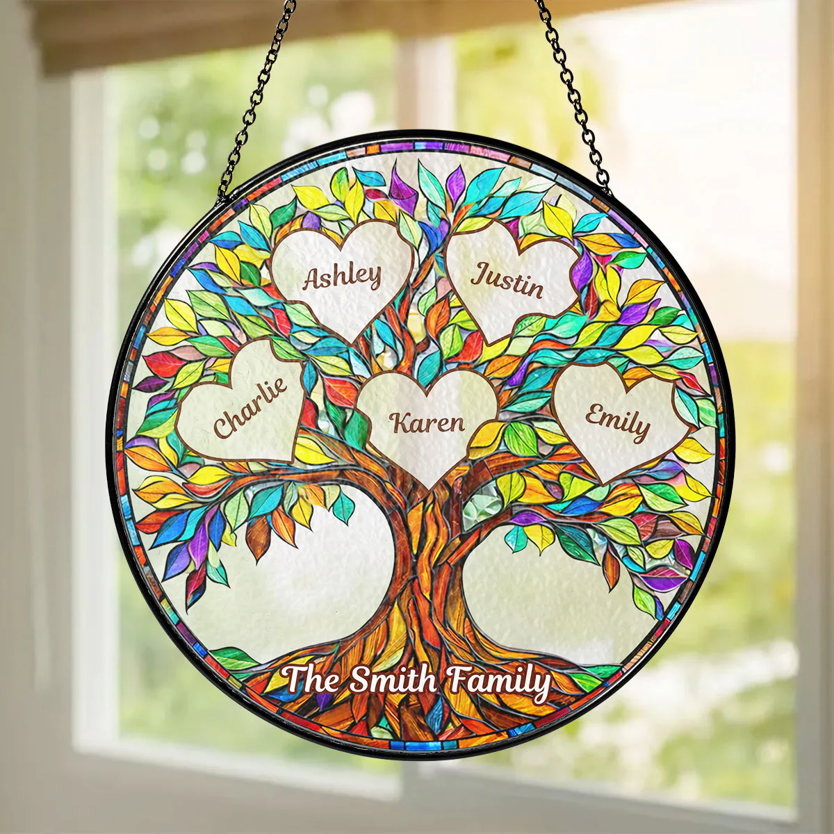 Family Unbreakable Bond Tree of Life - Personalized Suncatcher - Mother's Day Gift for Mom, Wife - Image 3