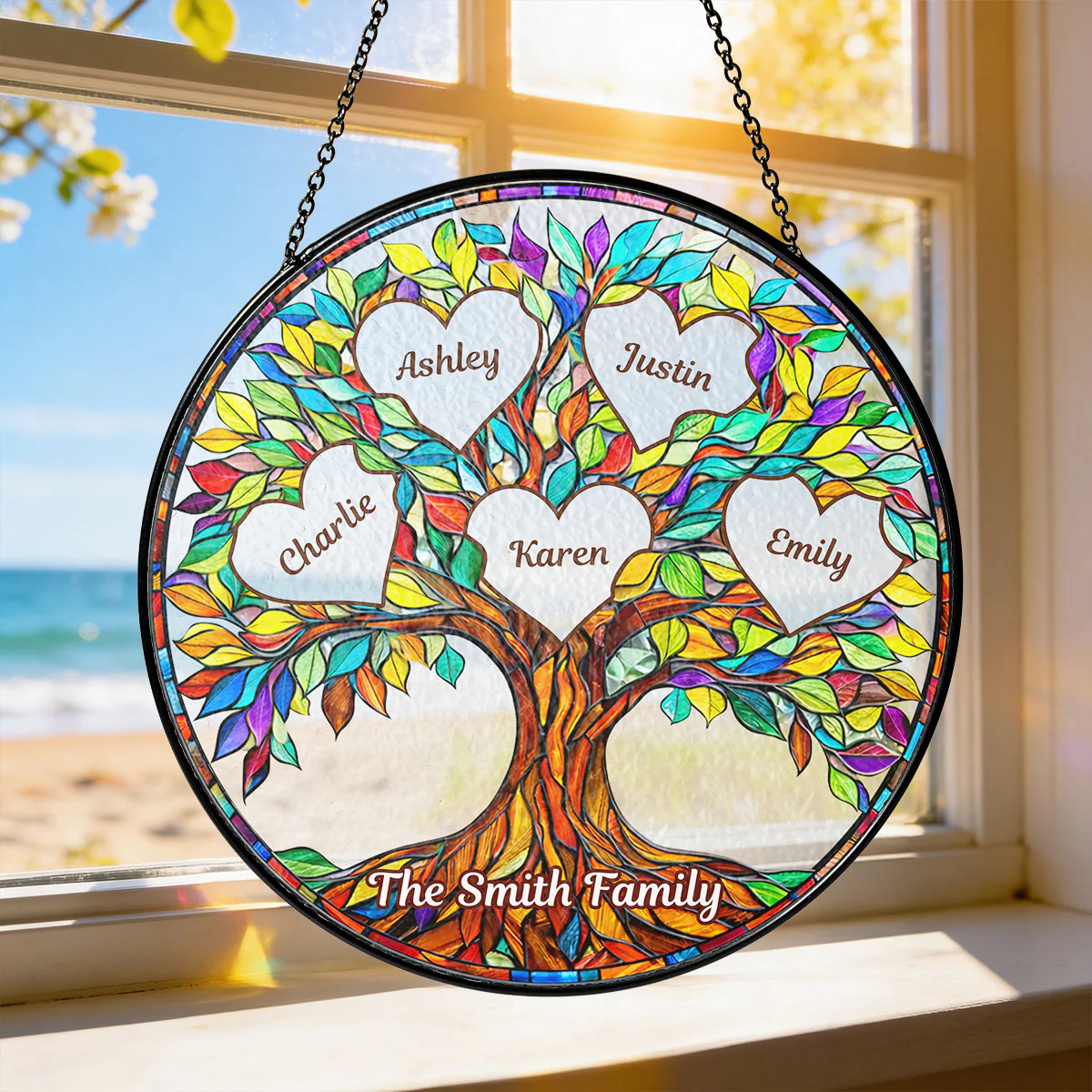 Family Unbreakable Bond Tree of Life - Personalized Suncatcher - Mother's Day Gift for Mom, Wife - Image 4