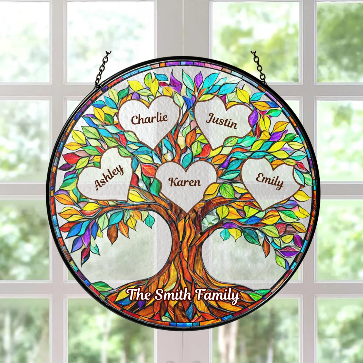Family Unbreakable Bond Tree of Life - Personalized Suncatcher - Mother's Day Gift for Mom, Wife - Image 8