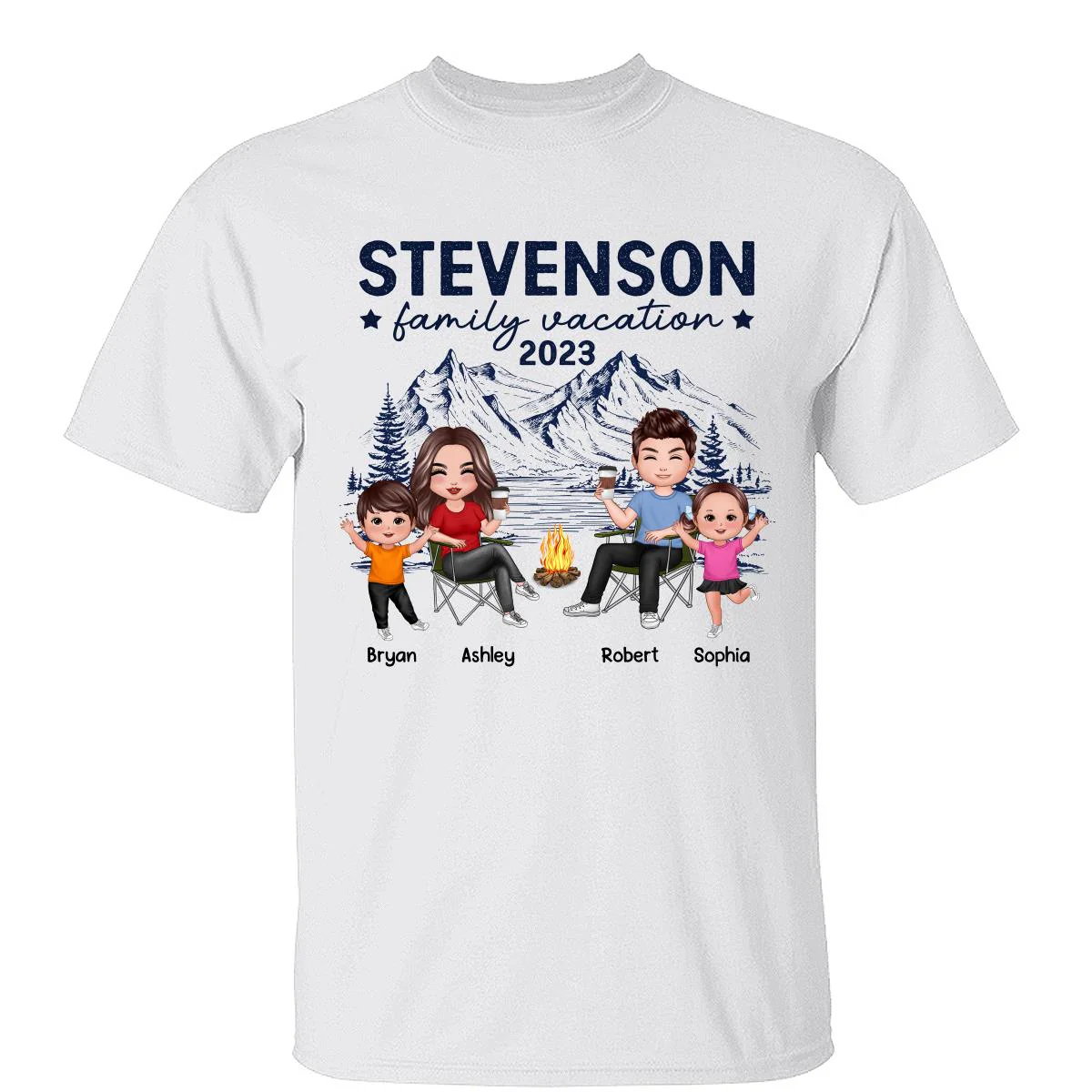 Family Vacation Camping Trip Doll Family Personalized Shirt